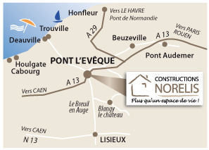 Plan de situation de Constructions Norelis à Pont L'Eveque en Normandie